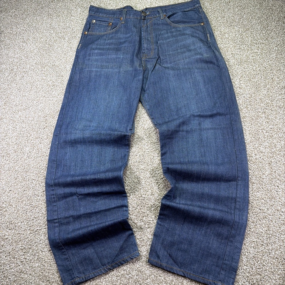 Y2K Man Alive Dark Wash Supper Baggy Jeans Classic Tupac Style 38X32